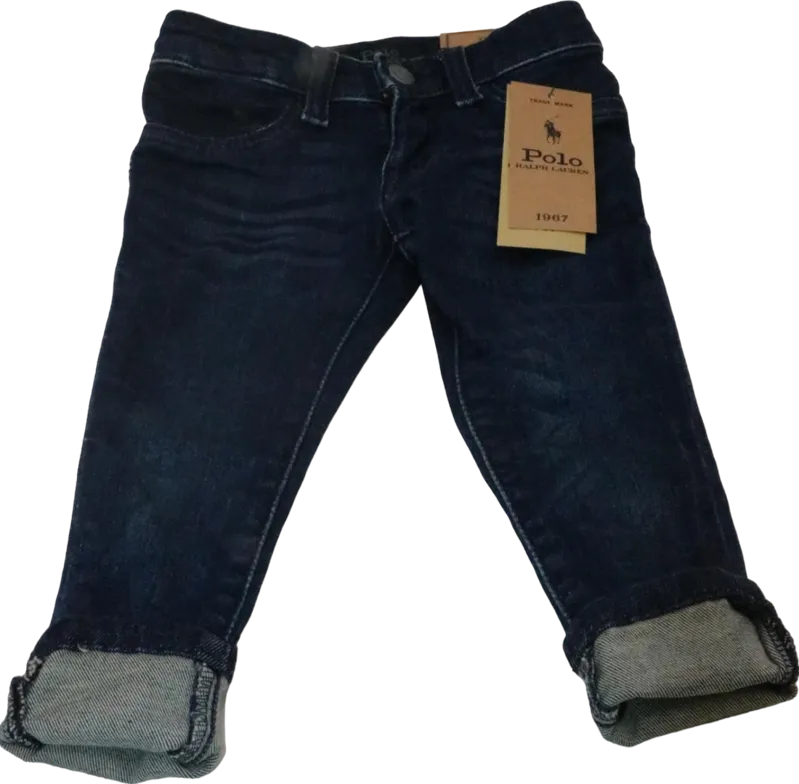 Polo Ralph Lauren Blue Girl's Aubrie Denim Leggings 3 Years