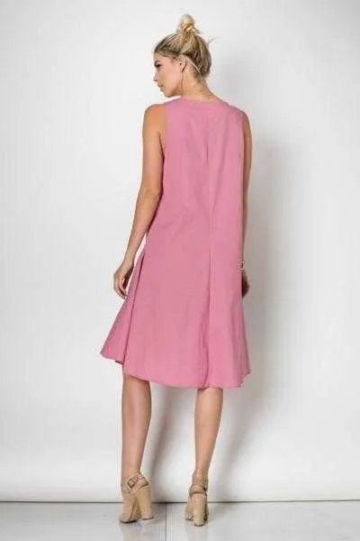 Pretty In Pink Hi-low Tulip Drop Waist Dress