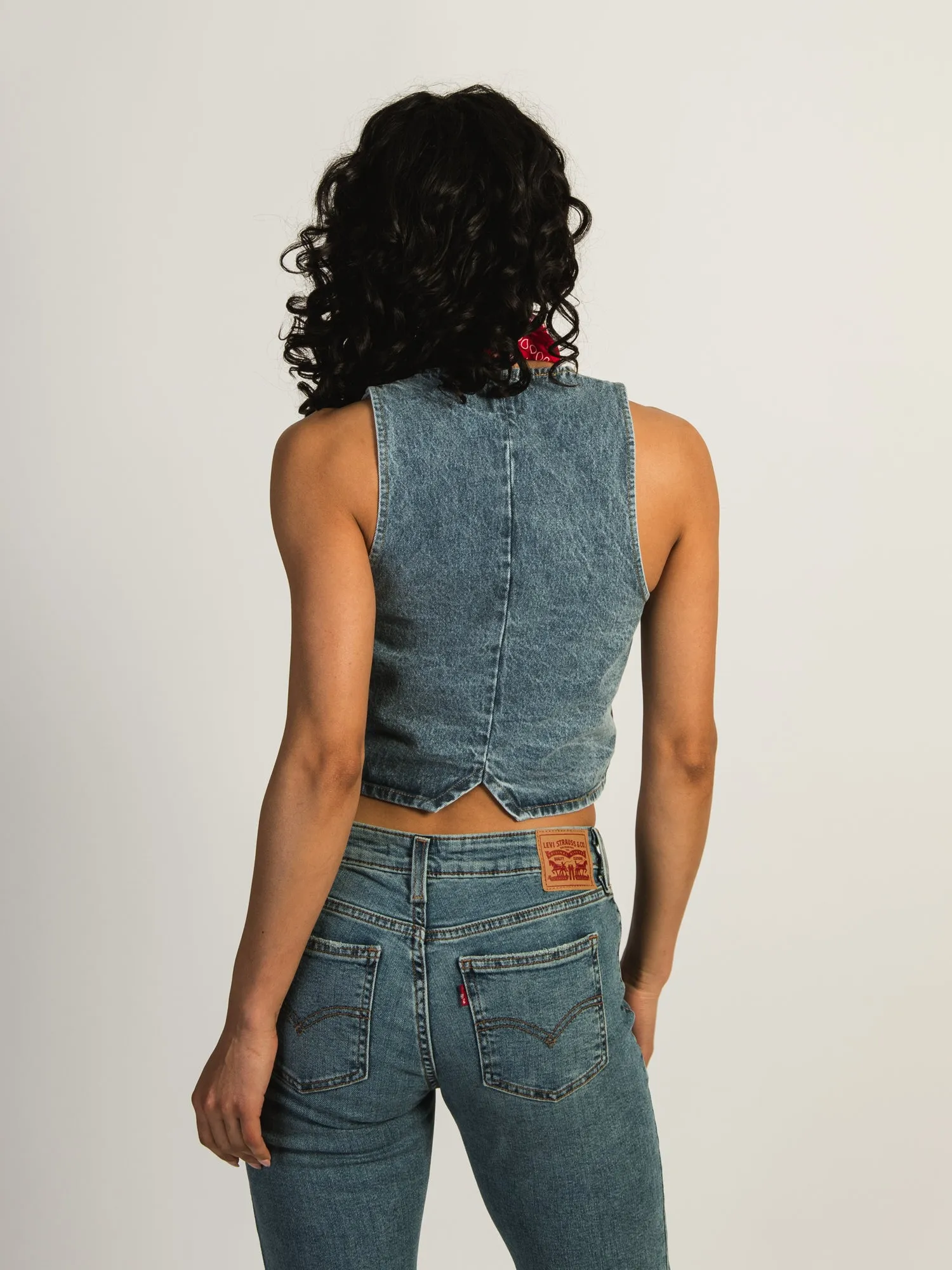 PRINCESS POLLY THAYER DENIM VEST TOP