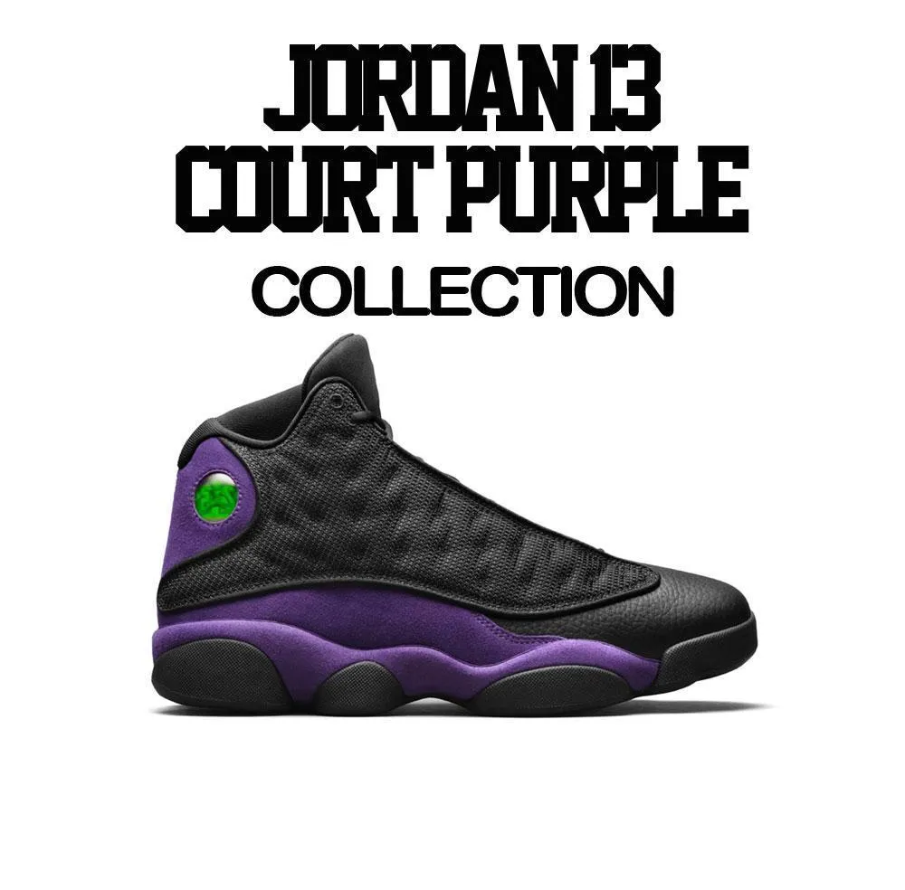 Retro 13 Court Purple Shirt - Nineties Women - Black