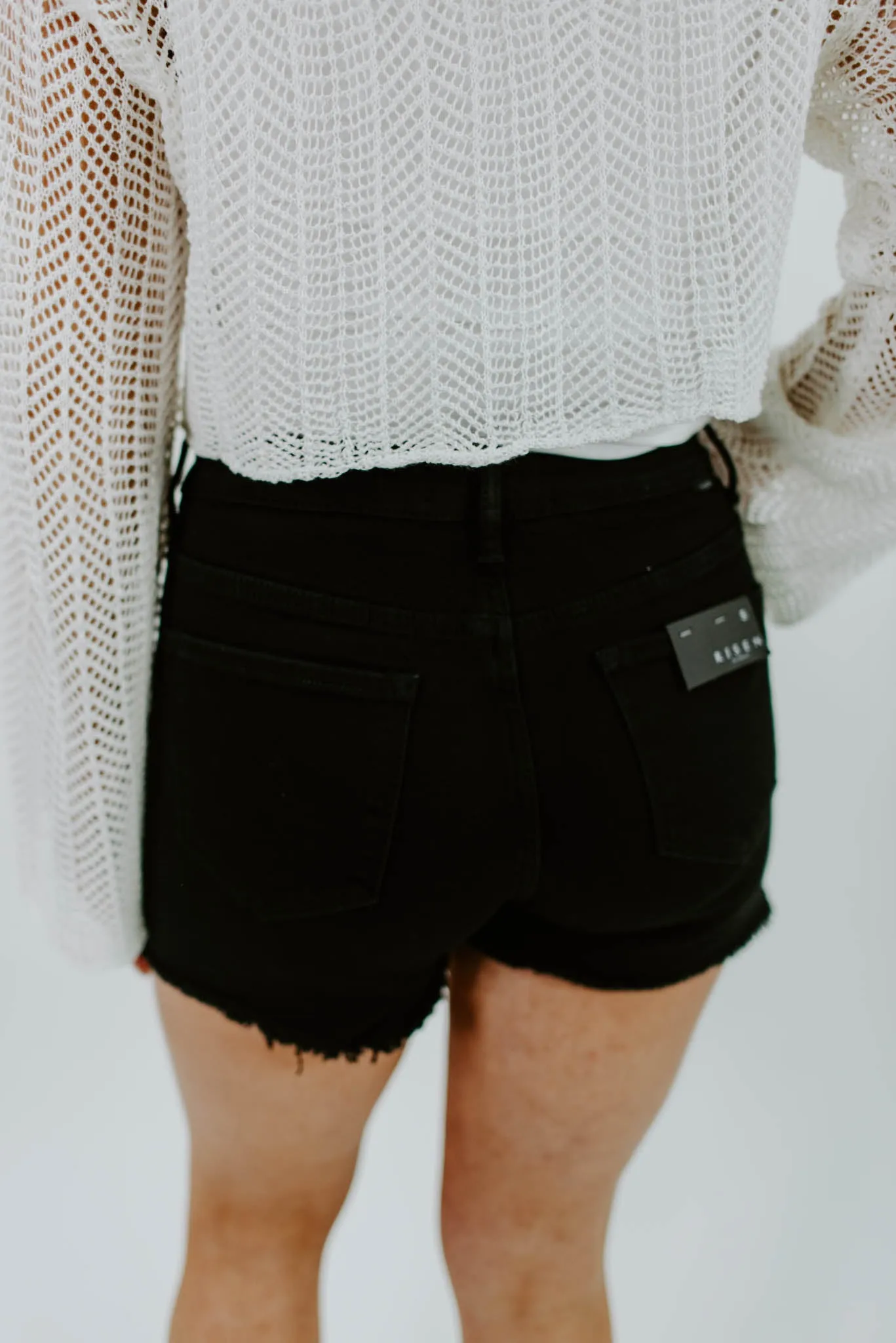 Risen Mallory High Rise Black Shorts