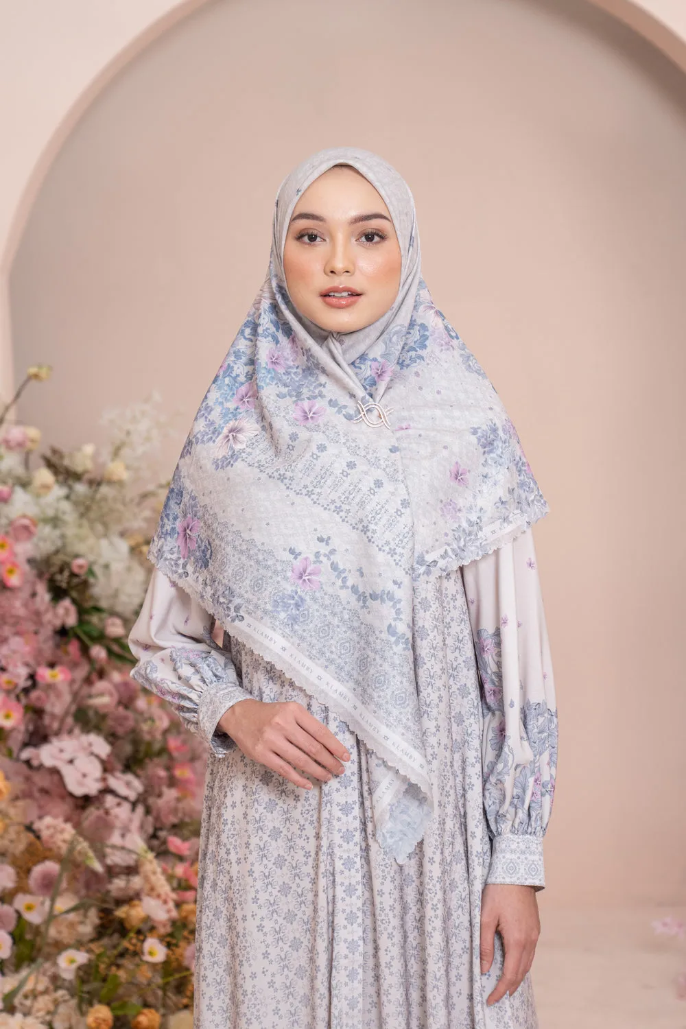 Rissa Dress Set Syar'i Vanilla Mist