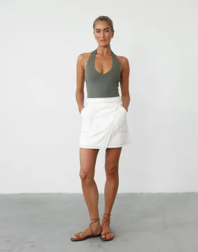 Selma Mini Skirt (White)