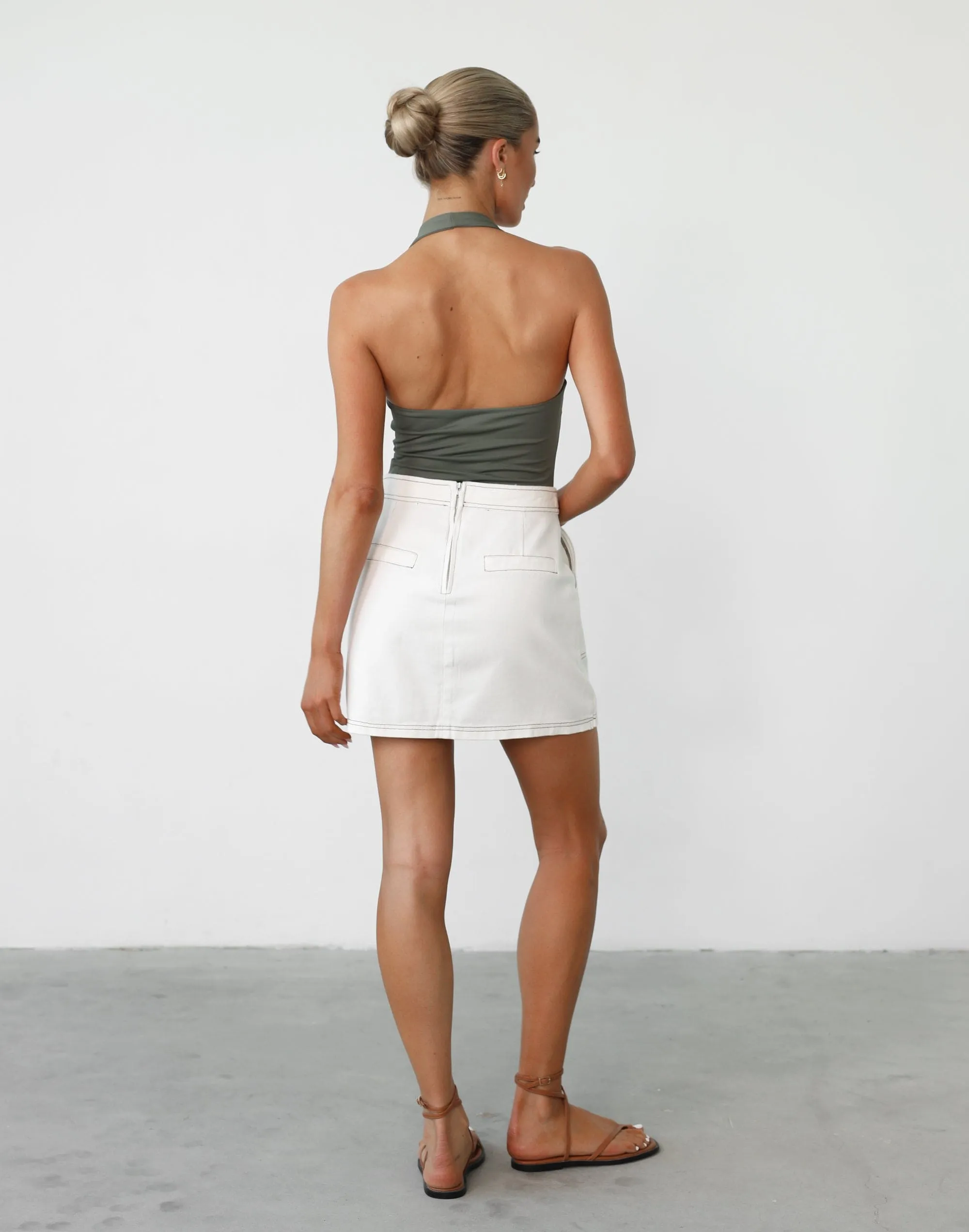 Selma Mini Skirt (White)