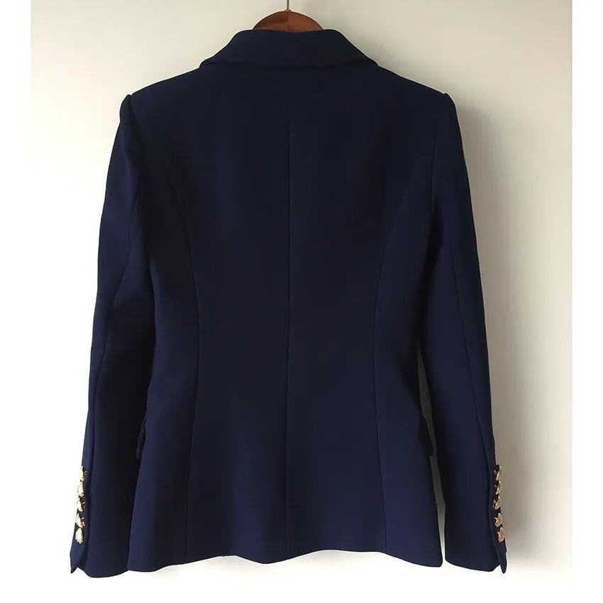 Sign It Navy Blue Blazer Women - Casual - Plain-Solid