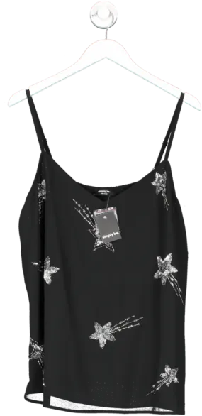 SimplyBe Black Star Sequin & Bead Hand Embellished Cami BNWT UK 20