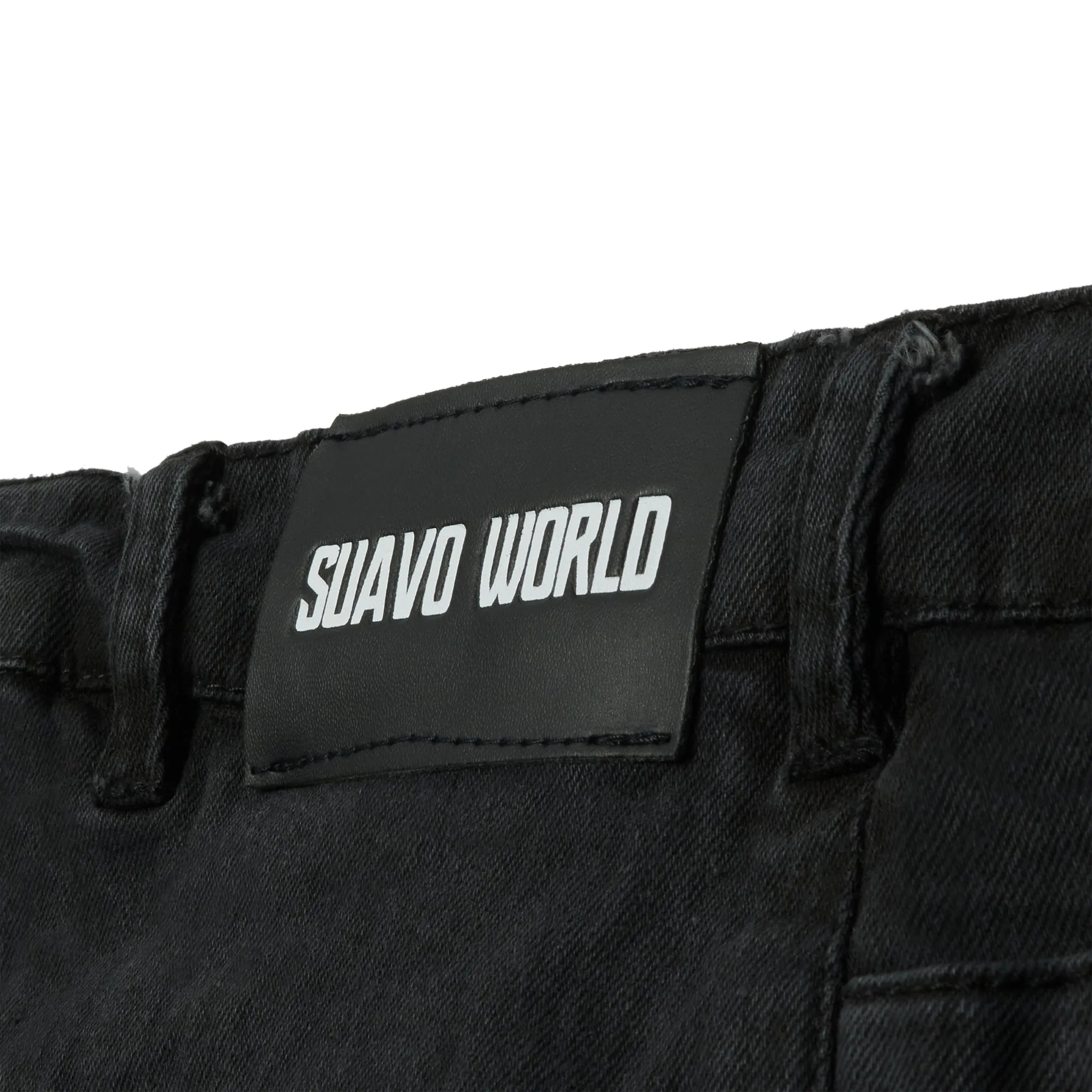 Suavo World Flare Denim Washed Black