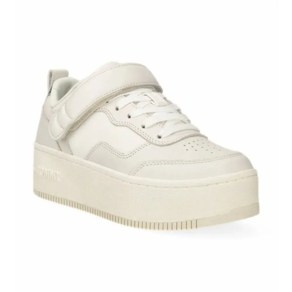 Tommy Hilfiger Jeans TJW Flatform Velcro Trainers Women's - OFFWHTSLV