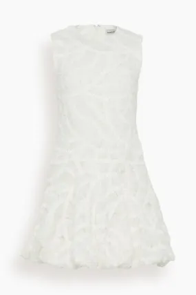 Vallan Sleeveless Mini Dress in White