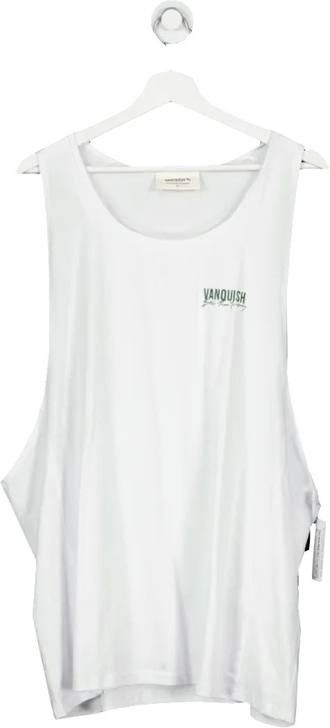 Vanquish White Better Than Yesterday Loose Fit Tank Top UK XL