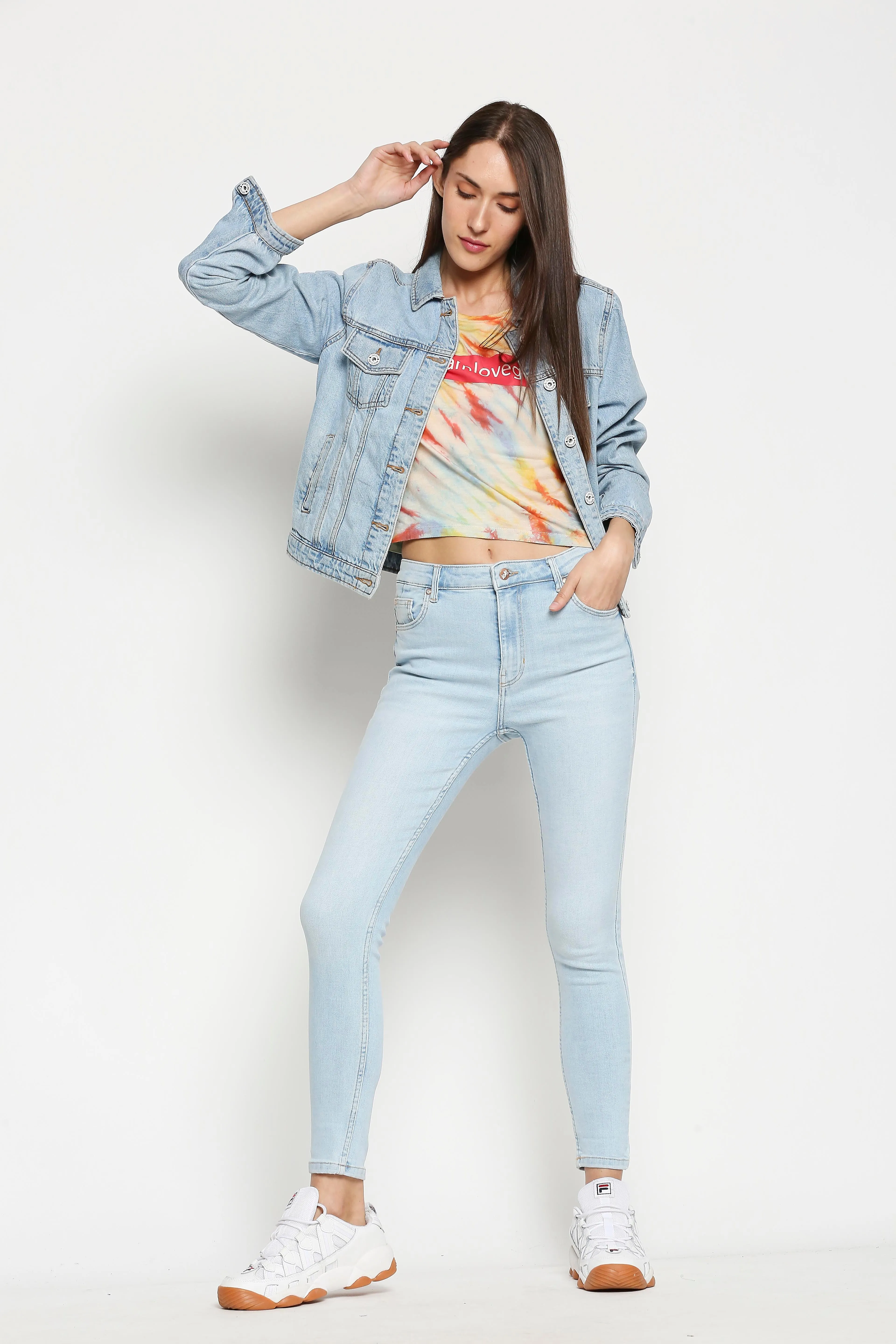 Vienna Highwaist Super Light Blue Skinny Jeans