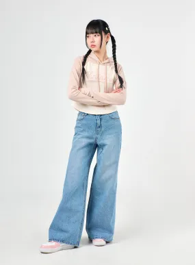 Wide-Leg Flare Jeans IJ430