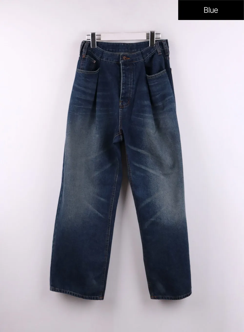 Wide Leg Washed Denim Jeans CF407