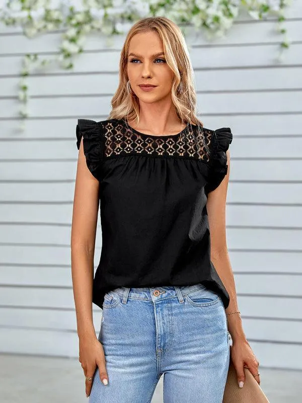 Women Top - Ruffle Sleeves