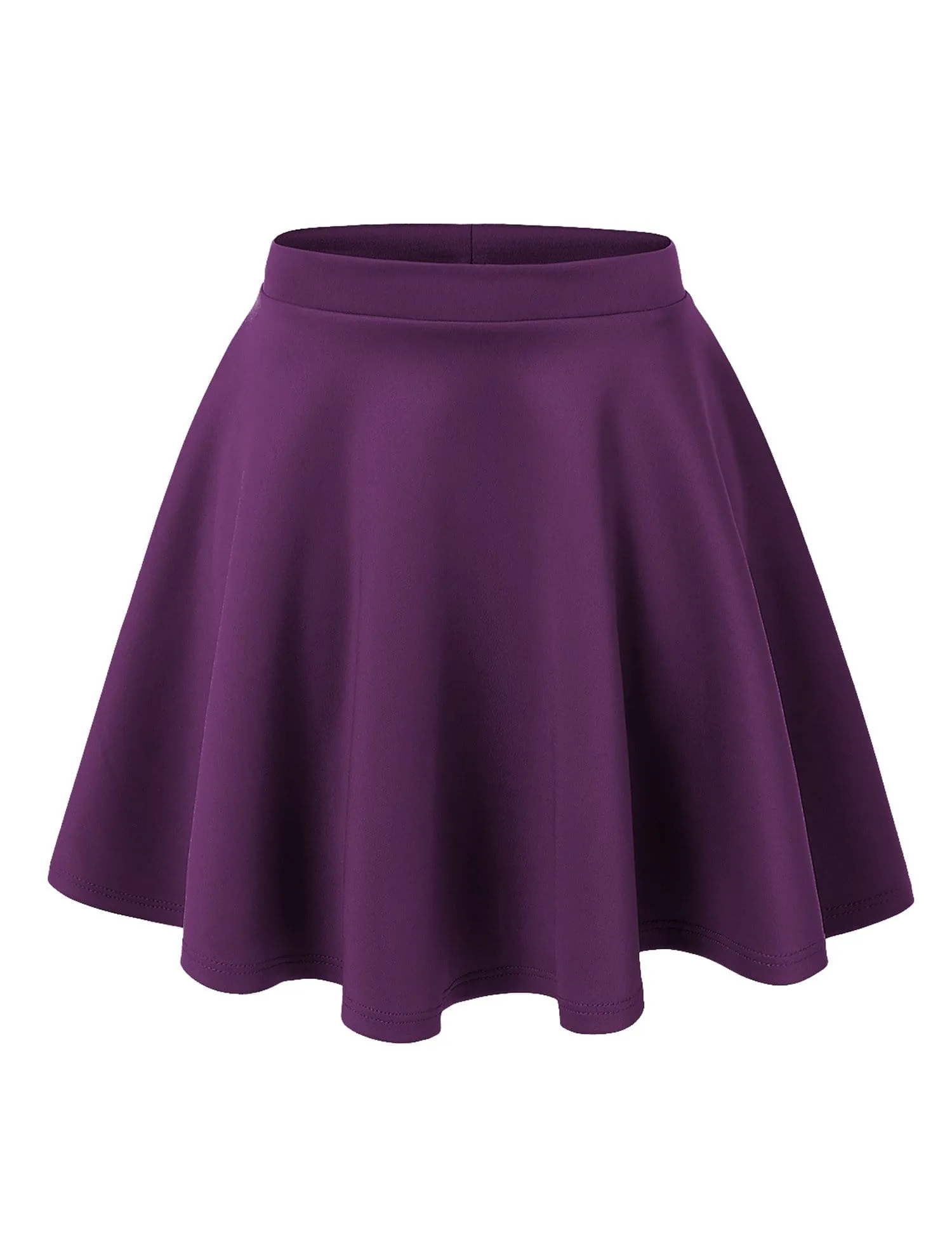 Women's Basic Versatile Stretchy Flared Casual Mini Skater Skirt