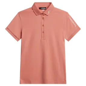 Womens Tour Tech TX Jersey Polo Burnt Coral Pink - SS24