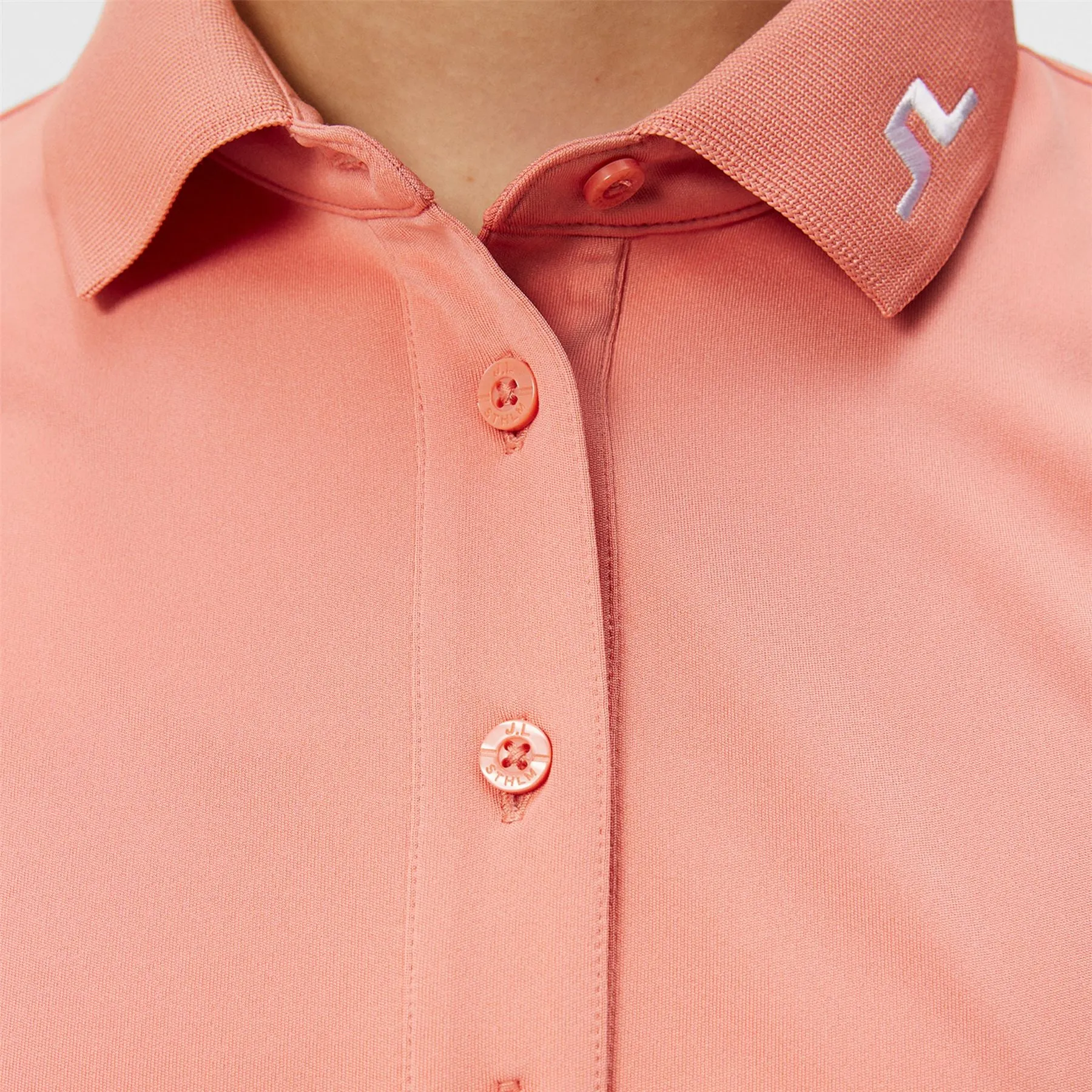 Womens Tour Tech TX Jersey Polo Burnt Coral Pink - SS24