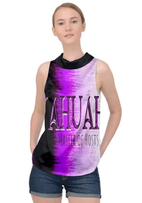 Yahuah-Master of Hosts 01-02 Designer Sleeveless High Neck Satin Top